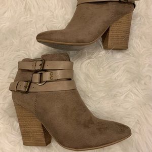 Chunky heel booties
